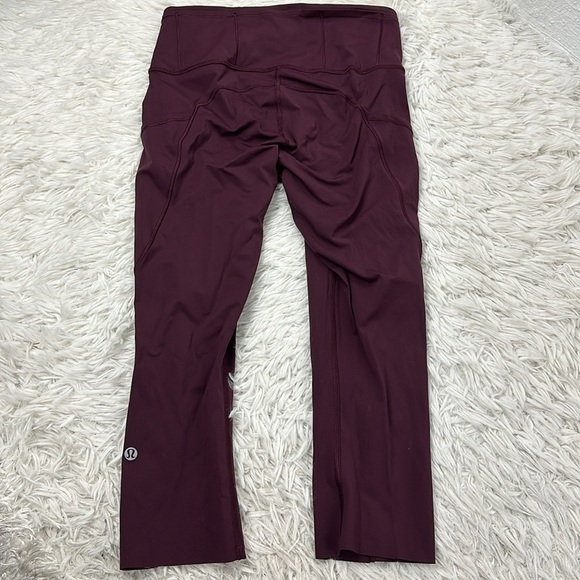 Lululemon Fast & Free Crop II (Nulux 19"") Dark Adobe - Picture 4 of 5
